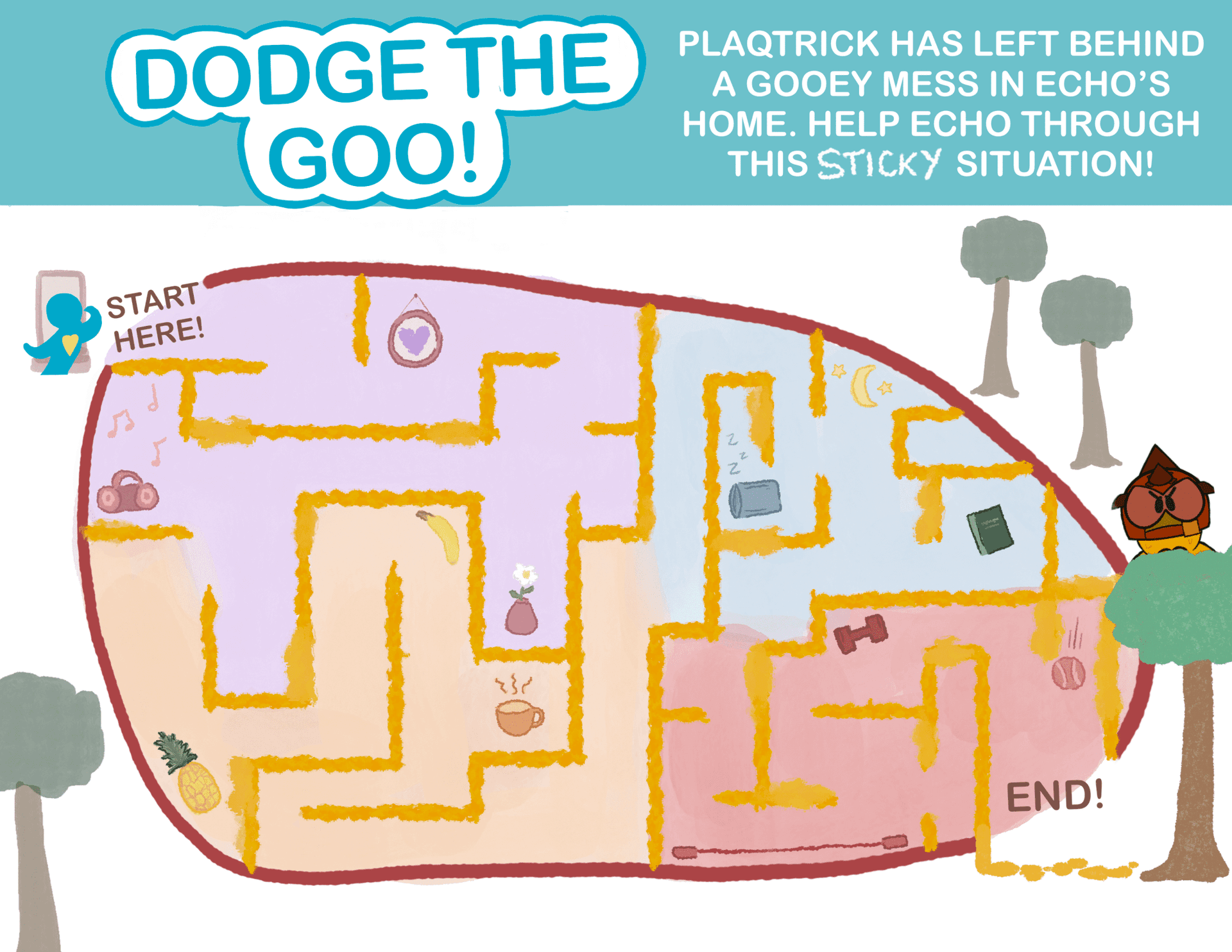 Dodge the Goo Printable Maze