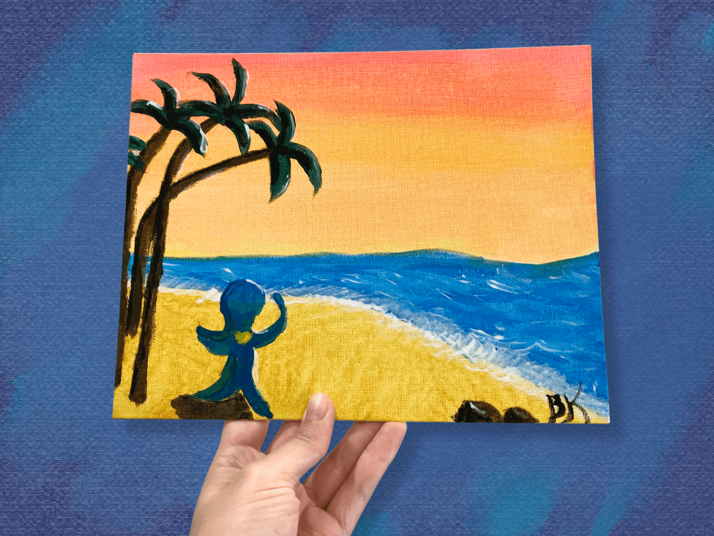 Completed painting from event participant